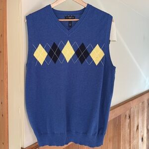 CLUB ROOM Cotton Argyle Vest